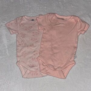Just Born 100% cotton Pink Baby One Piece Set
